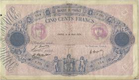 Frankreich / France P.066j 500 Francs 14.8.1924 (5) 