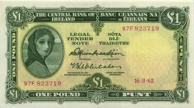 Irland / Ireland P.64a 1 Pound 16.3.1962 (1) 