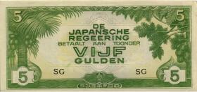 Ndl. Indien / Netherlands Indies P.124c 5 Gulden (1942) (2) 