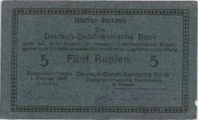 R.912Ak: Deutsch-Ostafrika 5 Rupien 1915 F (1-) 