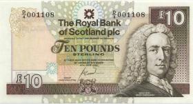 Schottland / Scotland P.353b 10 Pounds 2000 D/4 001108 (1) 