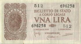 Italien / Italy P.029b 1 Lira 1944 (3) 