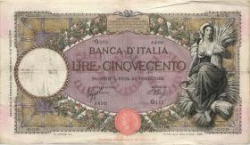 Italien / Italy P.051d 500 Lire 1940 (3-) 