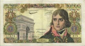 Frankreich / France P.136b 10.000 Francs 6.6.1957 (3) 