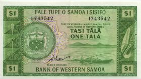 West Samoa P.16c 1 Tala (1967) (2) 