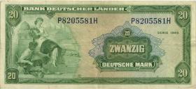 R.260 20 DM 1949 Bank Deutscher Länder  (3) P/H 
