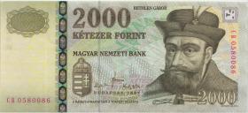 Ungarn / Hungary P.198a 2000 Forint 2007 (1) 
