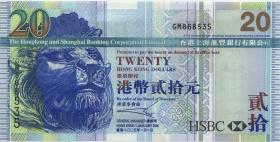 Hongkong P.207b 20 Dollars 2005 (2) 