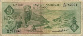 Kongo / Congo P.005 50 Francs 1.7.1962 (4) 