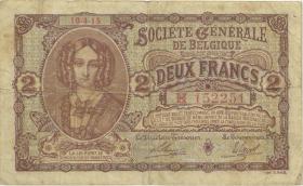 R.434: Besetzung Belgien 2 Francs 10.4.1915 (3) 