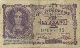 R.433b: Besetzung Belgien 1 Franc 1916-1918 (4) 