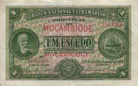 Mozambique P.066b 1 Escudo 1921 (3+) 