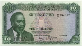 Kenia / Kenya P.07e 10 Shillings 1974 (1) 