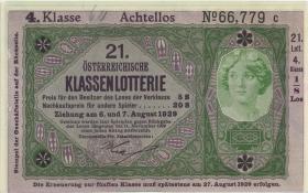 Österreich Donaustaat / Austria P.S152 20 Kronen (1923-37) (1)  21. Klassenlotterie 4. Klasse 