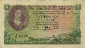 Südafrika / South Africa P.096c 5 Pounds 10.12.1956 (Englisch) (3) 