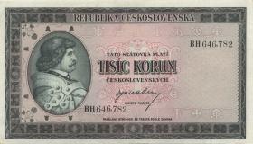 Tschechoslowakei / Czechoslovakia P.065a 1000 Kronen (1945) (3+) 
