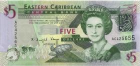 Ost Karibik / East Caribbean P.47d 5 Dollars (2008) (1) AC 