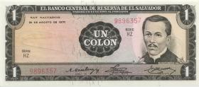 El Salvador P.115a 1 Colon 1971 / 24.9.1974 (1) 