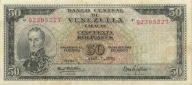 Venezuela P.047f 50 Bolivares 1970 (3) 