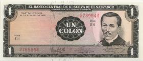 El Salvador P.115a 1 Colon 1972 / 4.1.1977 (1) 