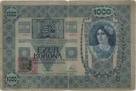 Tschechoslowakei / Czechoslovakia P.005 1000 Kronen 1919 (3-) 