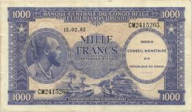 Kongo / Congo P.002 1000 Francs 1962 (3) 
