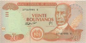 Bolivien / Bolivia P.229 20 Bolivianos (2005) (1) Serie G 