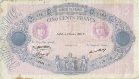 Frankreich / France P.066m 500 Francs 8.10.1936 (4) 