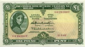 Irland / Ireland P.64a 1 Pound 11.3.1963 (1) 