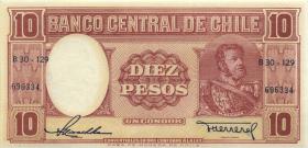 Chile P.120 10 Pesos 1958-59 (1) 