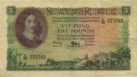 Südafrika / South Africa P.097c 5 Pounds 28.2.1955 (Afrikaans) (3) 