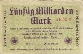 PS1233b Reichsbahn Frankfurt/Oder 50 Milliarden Mark 1923 (3) 