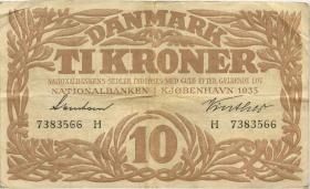 Dänemark / Denmark P.26I 10 Kroner 1935 H (3) 
