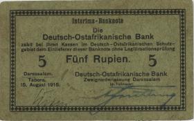 R.910e: 5 Rupien 1915 C (3) "Seidenschwarz" 