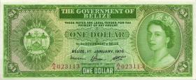 Belize P.33c 1 Dollar 1976 (2+) 