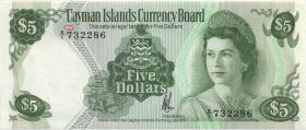 Cayman-Inseln P.06a 5 Dollars 1974 (1981) (1) 