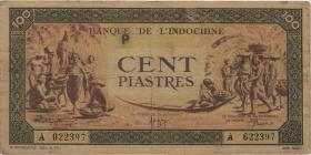 Franz. Indochina / French Indochina P.073 100 Piaster (1942-45) (3) 