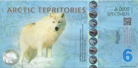 Arctic Territories 6 Dollars 2013 Polymer (1) SPECIMEN 