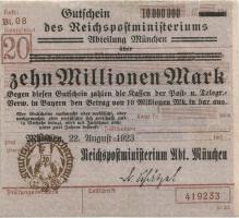 MG508.01 RPM München 10 Millionen Mark 1923 (2+) 