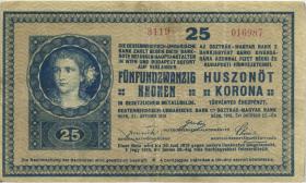 Ungarn / Hungary P.012 25 Kronen 1918 (3-) 