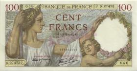 Frankreich / France P.094 100 Francs 8.1.1942 (1) 