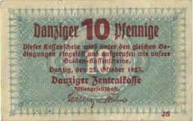 R.814a: Danzig 10 Pfennige 1923 (3) 