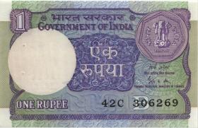 Indien / India P.078Ac 1 Rupie 1989 (1) 