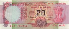 Indien / India P.082j 20 Rupien (1970) C (1) 