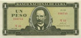 Kuba / Cuba P.102a 1 Peso 1968 (2) 