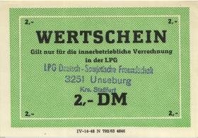 L.142.4 LPG Unseburg "Deutsch-Sowjetische Freundschaft" 2 DM (1) 