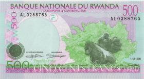 Ruanda / Rwanda P.26b 500 Francs 1998 Gorilla (1) 