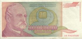 Jugoslawien / Yugoslavia P.137 500 Mrd. Dinara 1993 (2) 