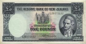 Neuseeland / New Zealand P.160d 5 Pounds (1960-67) (3+) 
