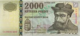 Ungarn / Hungary P.198b 2.000 Forint 2008 (1) 